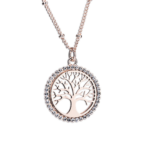 Newgrange Living - Rose Gold Tree of Life Pendant