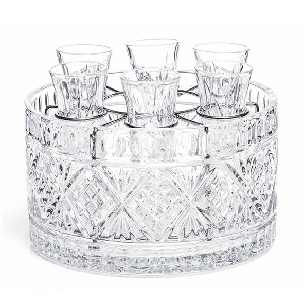 Newgrange Living - Adare Shot Glass Set (6) With Ice Bucket & Bottle Holder