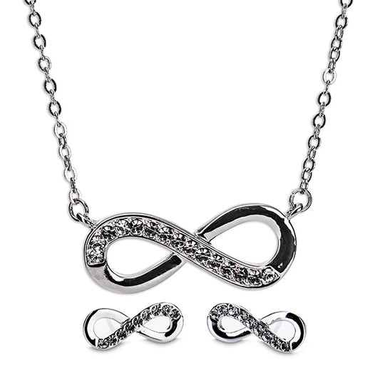 Newgrange Living - Silver Infinity Necklace and Earring Gift Set