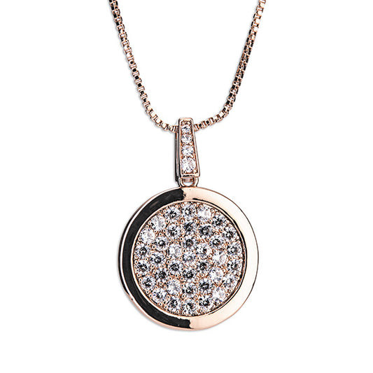 Newgrange Living - Rose Gold Diamante Round Pendant