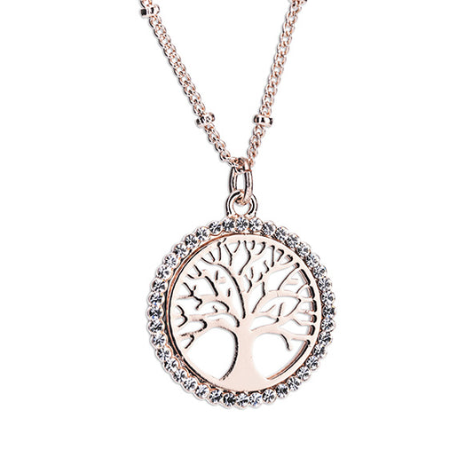 Newgrange Living - Rose Gold Tree of Life Pendant