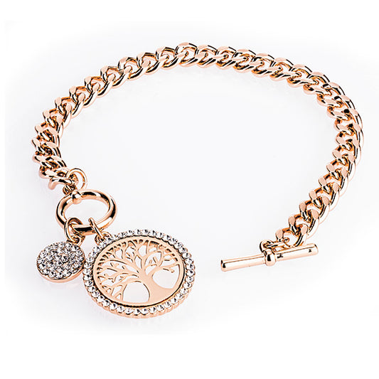 Newgrange Living - Rose Gold Tree of Life Toggle Bracelet