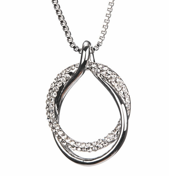 Newgrange Living - Silver Diamante Loop Pendant