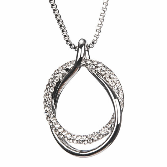 Newgrange Living - Silver Diamante Loop Pendant