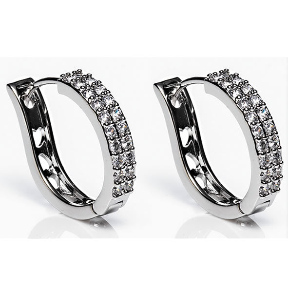 Newgrange Living - Silver Large Hoop Earrings