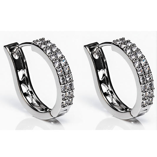 Newgrange Living - Silver Large Hoop Earrings