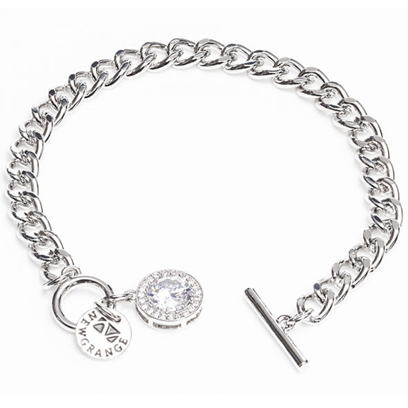 Newgrange Living - Silver White Stone & Diamante Bracelet