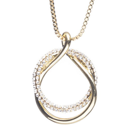 Newgrange Living - Gold Diamante Loop Pendant