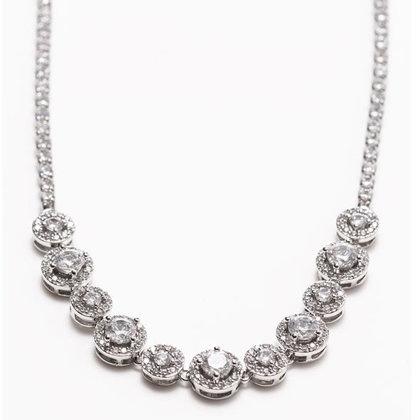 Newgrange Living - Silver Diamond Cluster Pendant