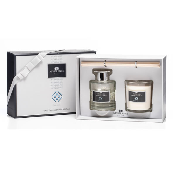 Newgrange Living - Fresh Linen Luxury Candle & Diffuser Gift Set