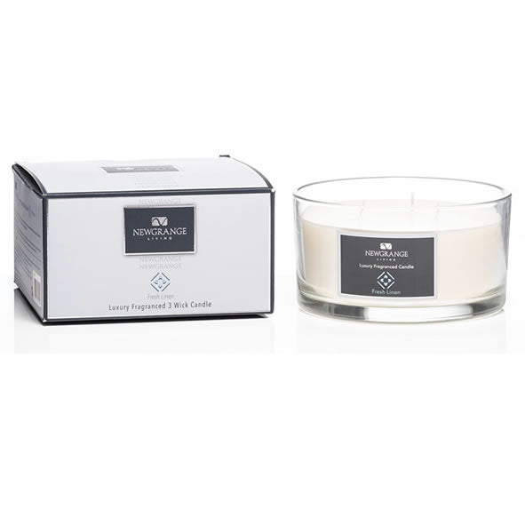 Newgrange Living - Fresh Linen Luxury 3-Wick Candle