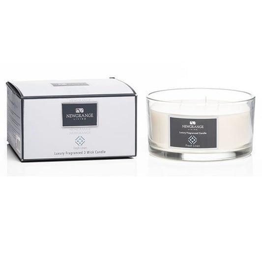Newgrange Living - Fresh Linen Luxury 3-Wick Candle