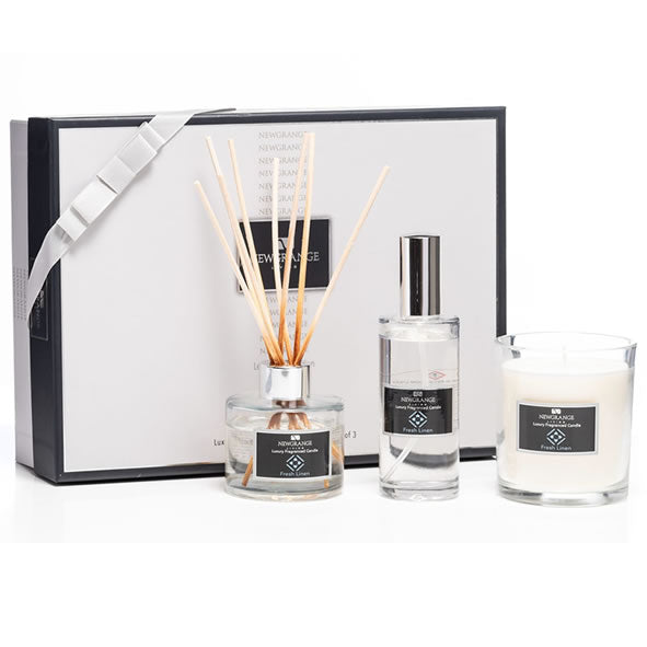 Newgrange Living - Fresh Linen Luxury Room Spray, Diffuser & Candle Set