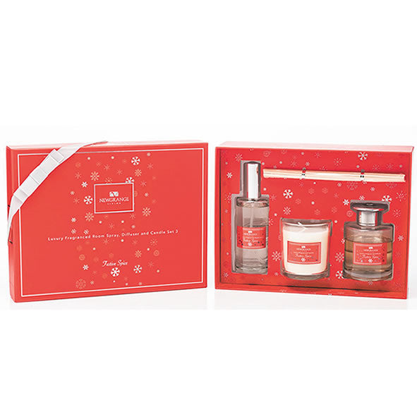 Newgrange Living - Festive Spice Luxury Room Scent, Candle & Diffuser Set