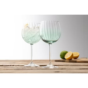 Galway Crystal - Erne Gin and Tonic Glass Pair Aqua