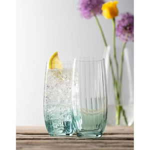 Galway Crystal - Erne Hiball Glass Pair Aqua