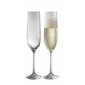 Galway Crystal - Erne Champagne Flute Glass Pair