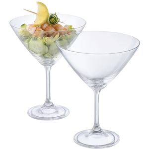 Galway Crystal - Elegance Martini/Cocktail Glass Pair