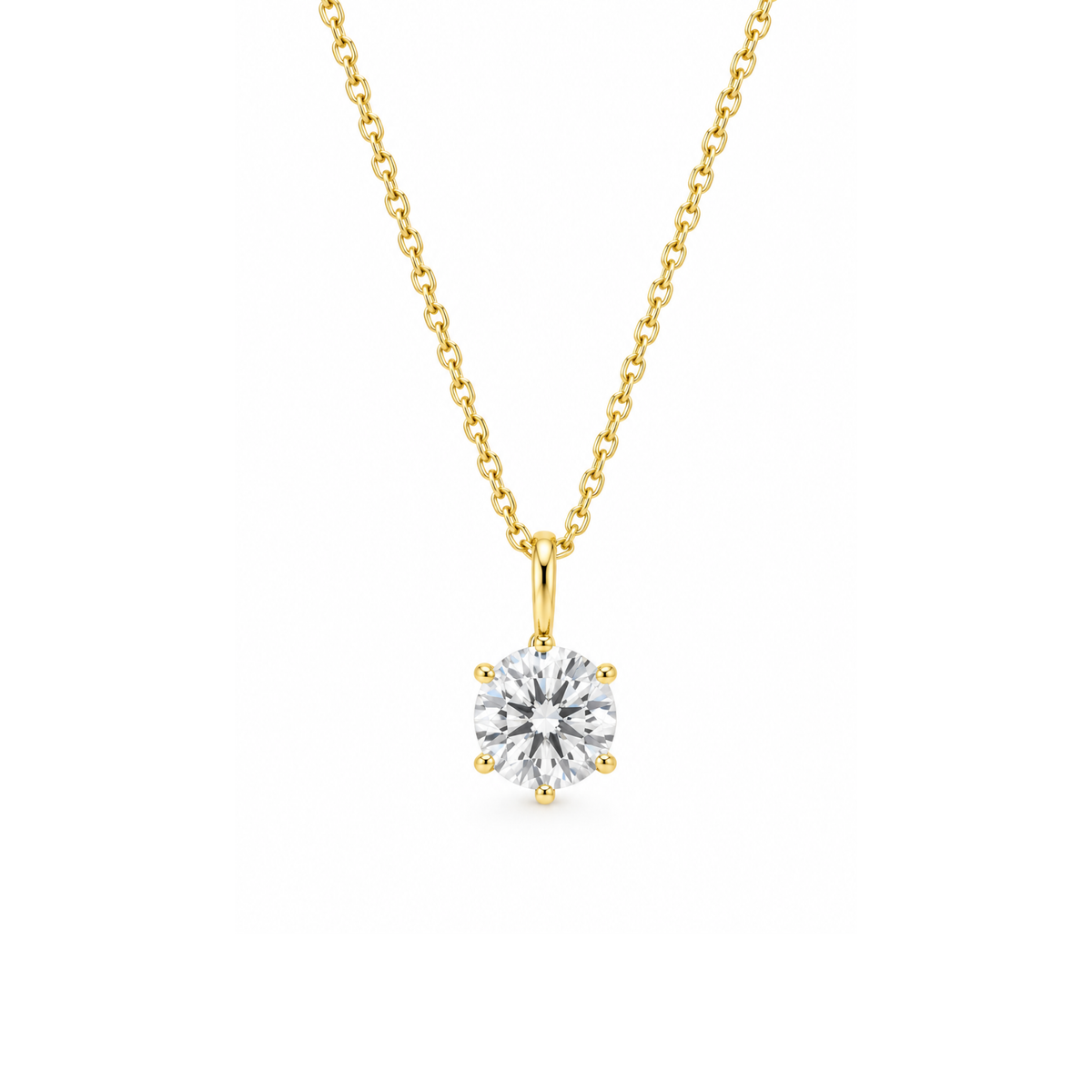 Gold Single Diamante Necklace